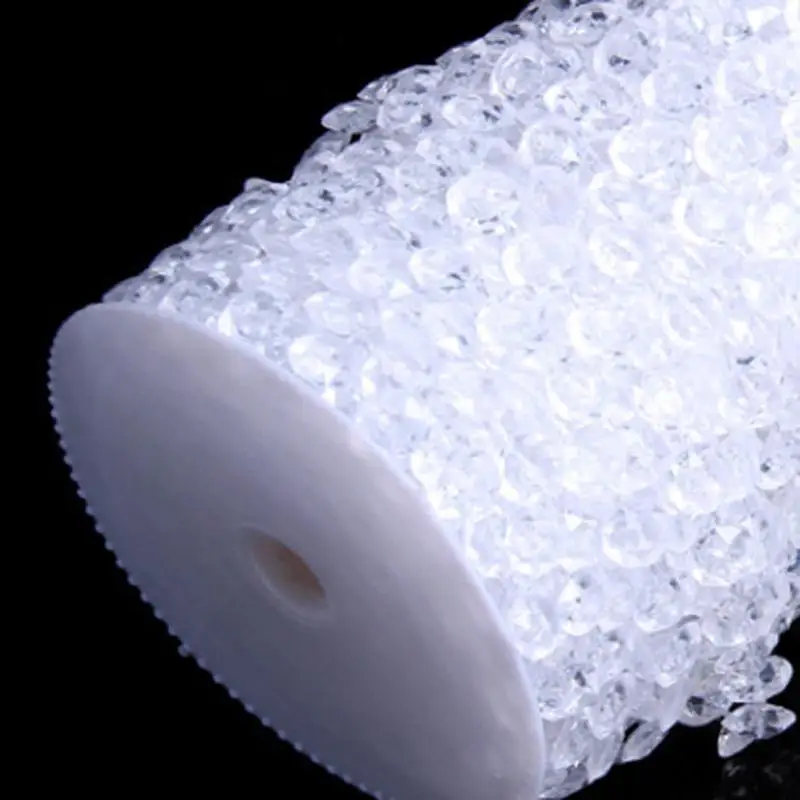 1 Roll 99FT 30m Crystal Acrylic Beads Garland Diamond DIY Curtain Beads String Wedding Decoration Christmas Hanging Pendent