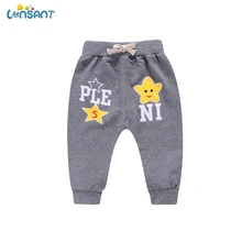 LONSANT модные носочки для новорожденных хлопковые брюки Весна и осень для маленьких девочек и мальчиков с буквенным принтом и героями мультфильма, принт со звездой, Повседневное трико, спортивные брюки