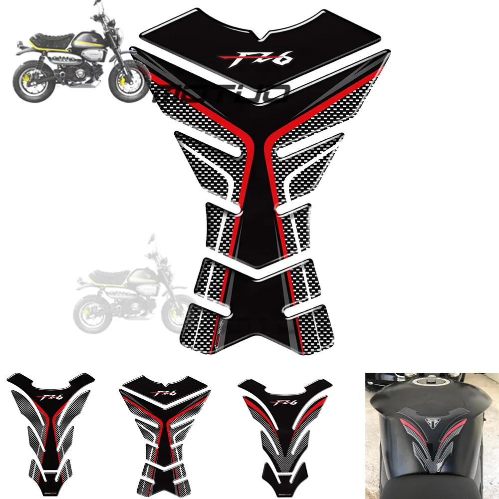 

New 3D Carbon-look Motorcycle Tank Pad Protector Decal Stickers Case for Yamaha FZ6 FZ6N Tank FZ 6 All Years