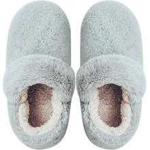 Зимние меховые тапочки; коллекция года; домашняя плюшевая теплая обувь; удобные мужские однотонные Тапочки для пар; нескользящая домашняя обувь из ЭВА; Мужская обувь унисекс