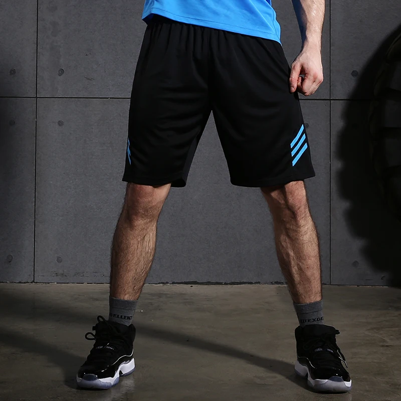 

Mens Light Weight GYM Workout Running Shorts Training Soccer Tennis Solid sports Shorts With Zip Pockets