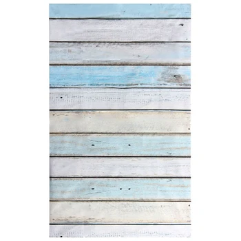 

Edt-3X5Ft Light Blue Wood Wall Floor Backdrop Backgrounds Studio Pography Props