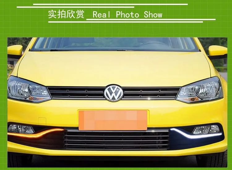 Стайлинга автомобилей Габаритные огни для Volkswagen Polo светодиодный DRL поло светодиодный фонарь передний автомобильные аксессуары