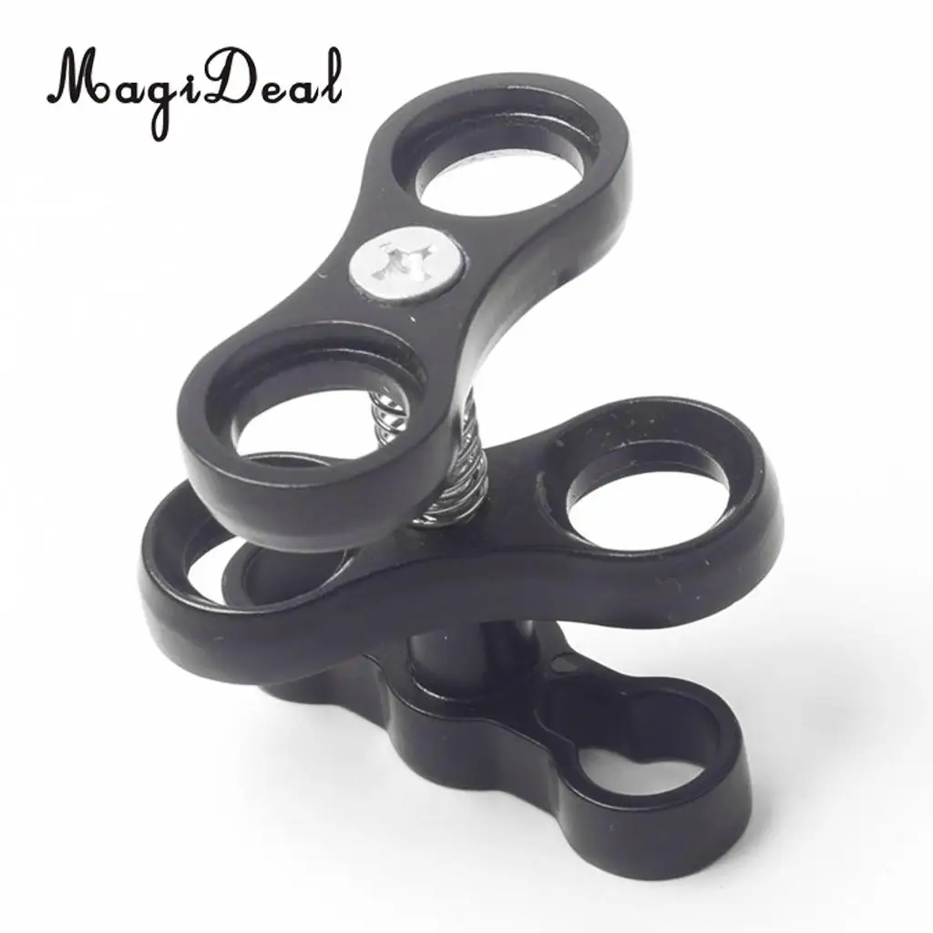 2Pcs Scuba Diving Underwater Camera Torch Ball Joint Butterfly Clip Arm Clamp Mount for Connecting Strobe/Video Light to Housing