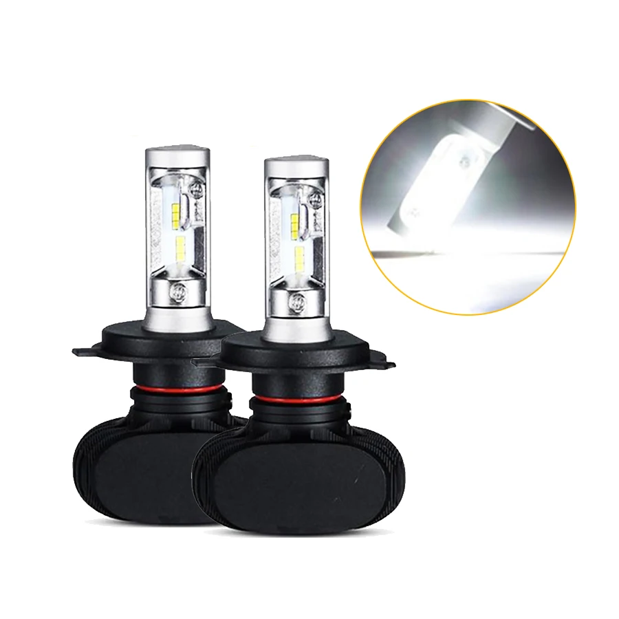 

H4 9003 HB2 High-low Beam 50W 8000LM 6500K CSP LED Chips Car Headlight Fog Lamp Bulb Super White