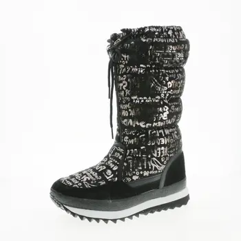 

High style women winter shoes warm snow boots zipper easy wear curling inside fur big export size light weight outsole free ship