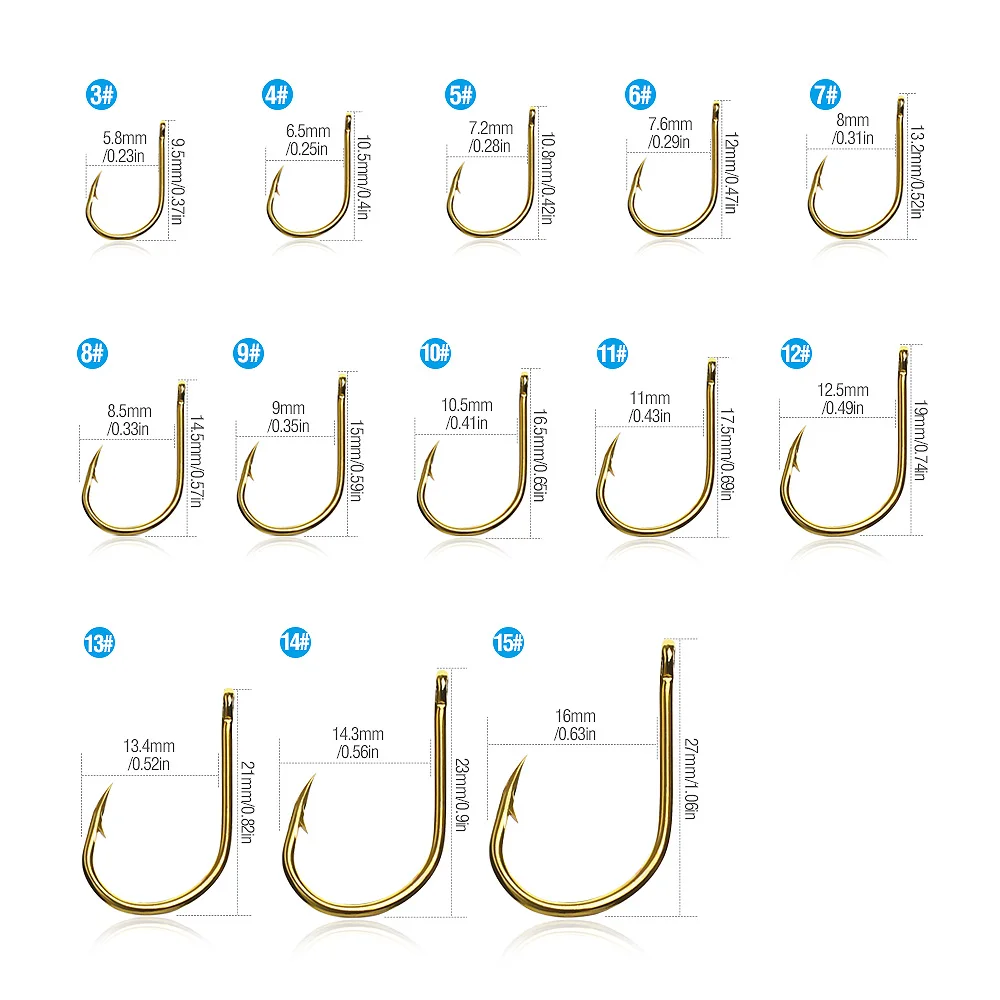 DONQL 200-700pcs/ Set Fishing Hooks Barbed Carp Single Fishihook 3#-12# Jig Fly Fishing Hooks Carbon Steel Sea Accessories