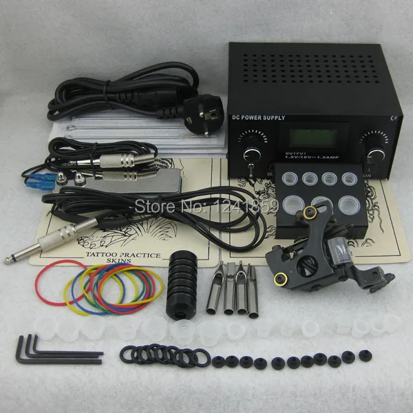 Complete Tattoo Kit Set Professional Tattoo Machine Gun Power Supply Needle Grip Tip Combo Kit Set Supply TKS107# Complete Tattoo Kit Set Professional Tattoo Machine Gun Power Supply Needle Grip Tip Combo Kit Set Supply TKS107#