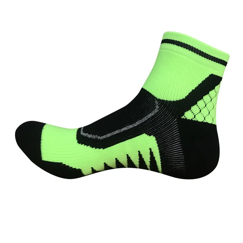Дышащие мужские новые дизайнерские носки спортивные фитнес-носки беговые велосипедные походные носки мягкие - Цвет: Зеленый