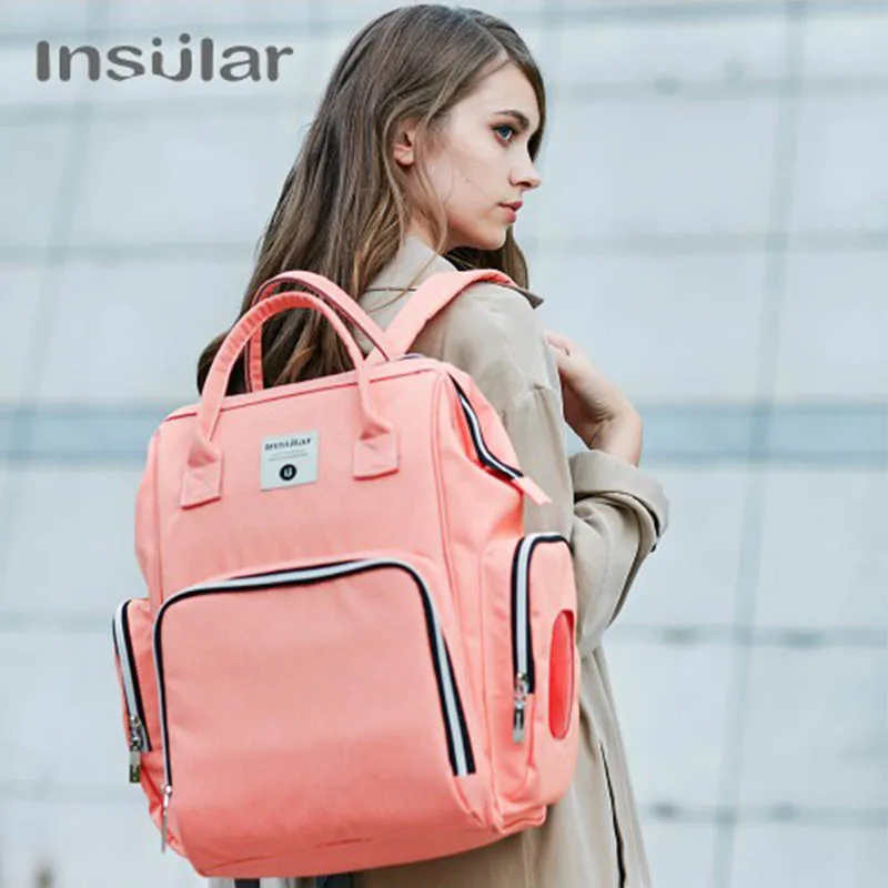 

Insular Baby Diaper Bag Large Capacity Waterproof Nappy Bag Kits Mummy Maternity Travel Backpack with Wet bag Nursing Handbag