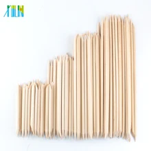 4 verschiedene größen Orange Holz Sticks für Nagelhautschieber Entfernen Werkzeug gabeln für nägel Maniküre Werkzeuge 10/30/50/ 100Pcs/Set