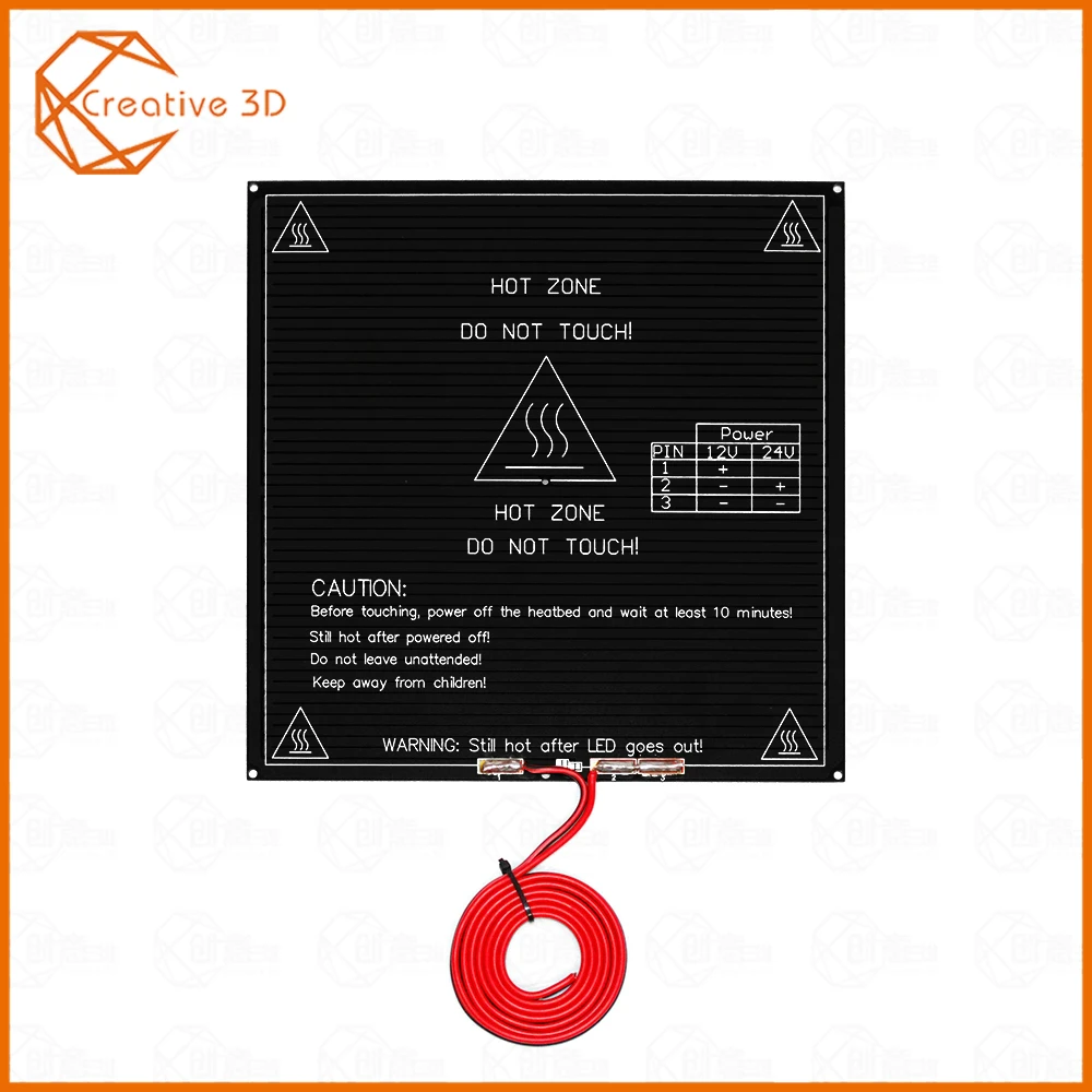 

Hot bed Black RepRap 3D printer Heatbed (214*214*1.6mm) black hot bed+Red and black wires