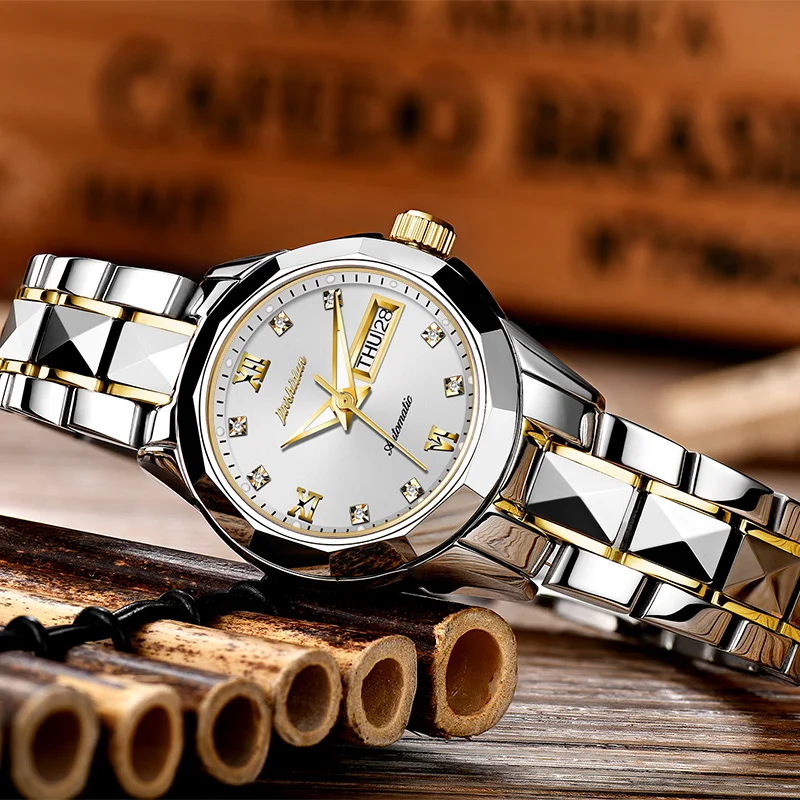 JSDUN Brand Women watches Automatic Mechanical watch Business Tungsten steel watch Waterproof Ladies watch relogio feminino saat