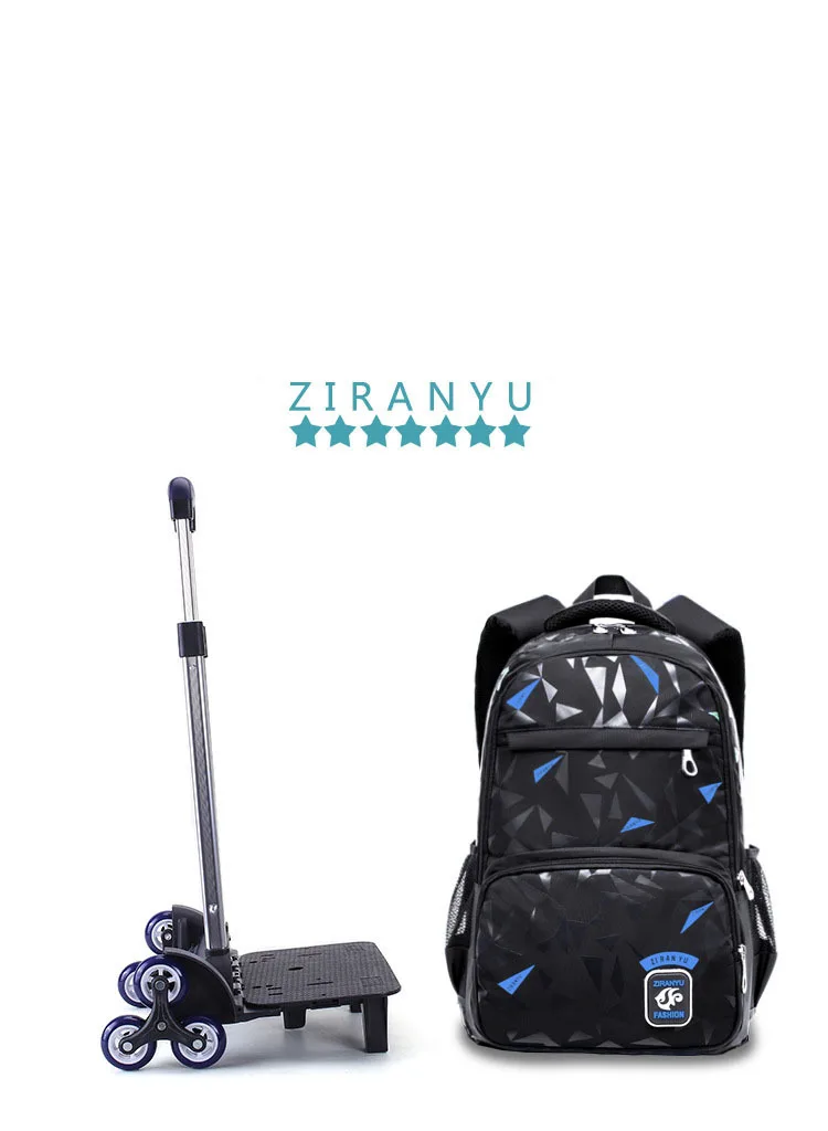 New Can Climb Stairs Luggage Waterproof 5-10year School Bag On Wheels Students Knapsack Casual Suitcase Children Travel Backpack