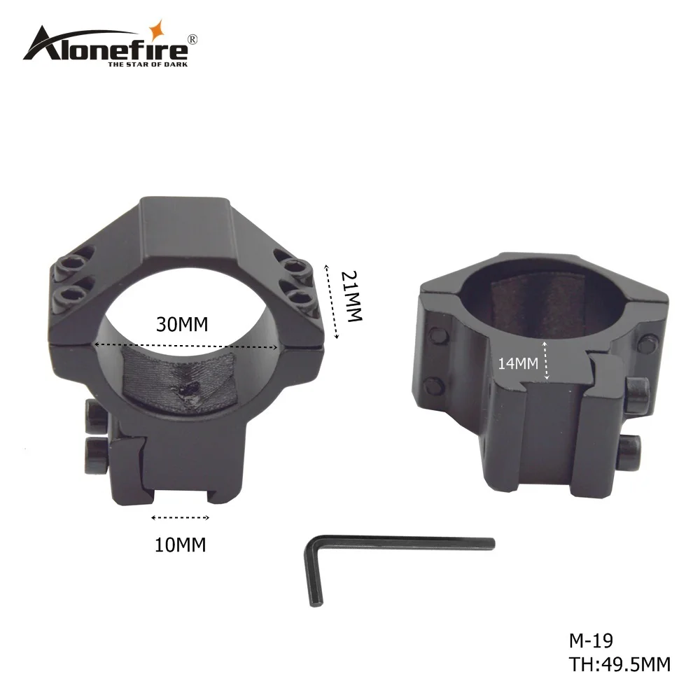 AloneFire M-19 30 мм кольцевой профиль Планки Вивера, Пикатинни, прицелы крепление кольцо для венгания 10 мм ласточкин хвост рельс монтажный элемент для охоты