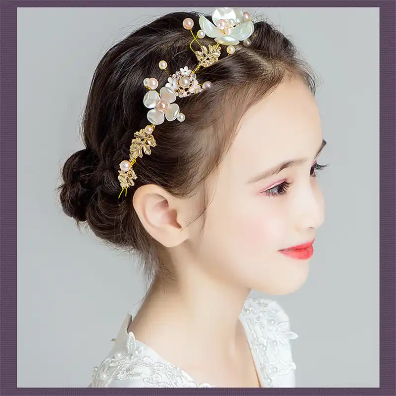 Hair Accessories For Girls Kids Flower Crown Adjustable Flower