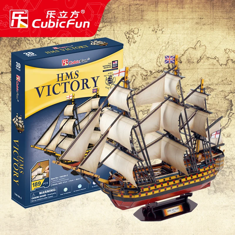 

T104 3D Puzzles Royal Victory shipDIY Paper Model kids Children Educational toys