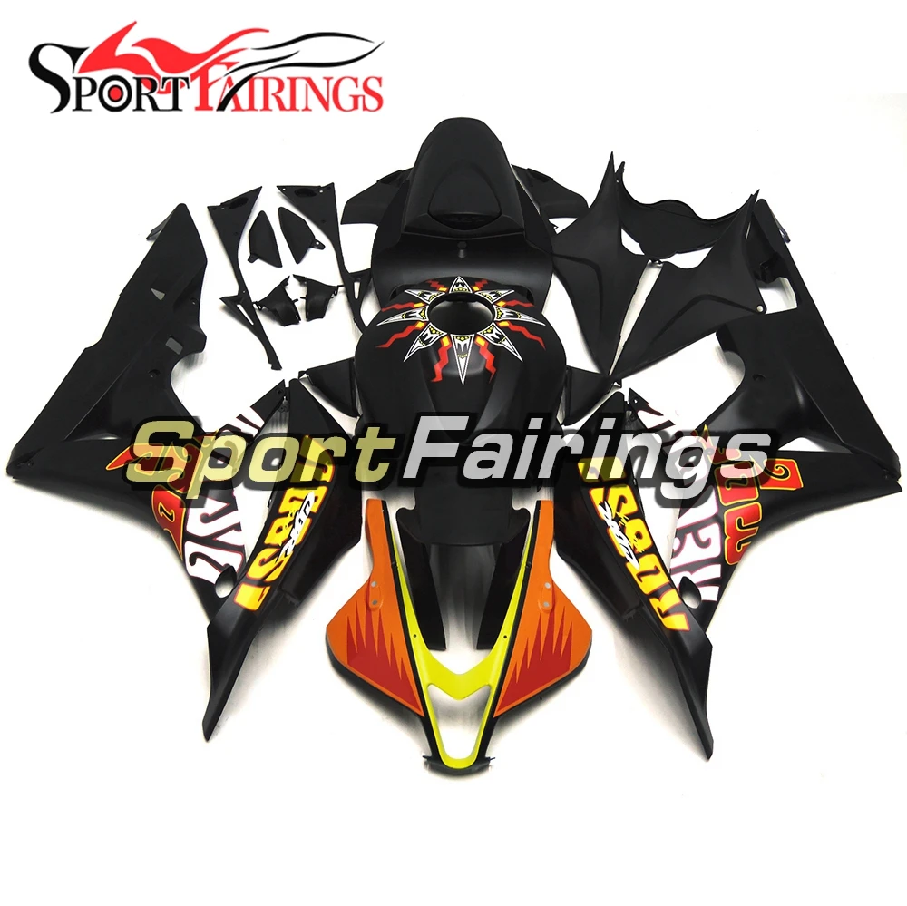 Полный обтекатели для Honda CBR600RR F5 07 08 2007 2008 мотоциклетный обтекатель abs комплект кузов капот матовый черный оранжевый carenes