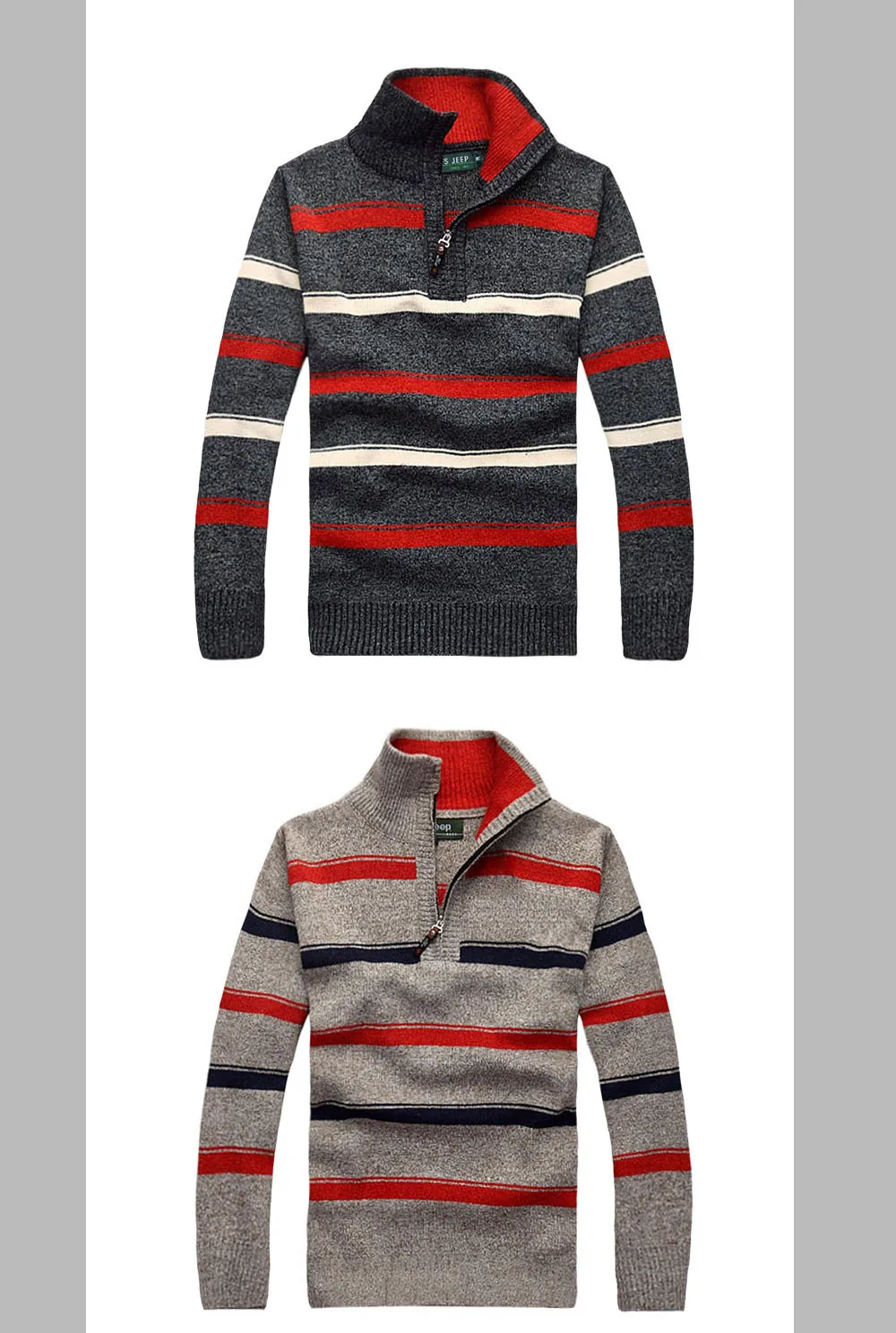 Бесплатная доставка Полосатый свитер мужчин 2019 Новое поступление отложной воротник пуловеры Большие размеры M-3XL 55