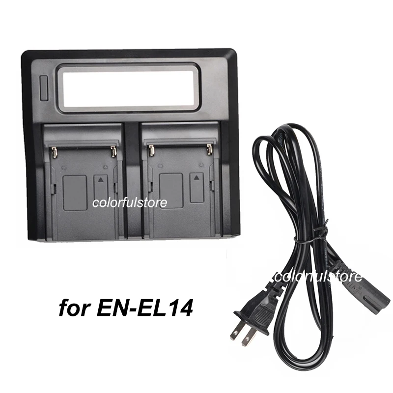 EN EL14 ENEL14 LCD Twin Double Dual Base USB Channel Digital Battery