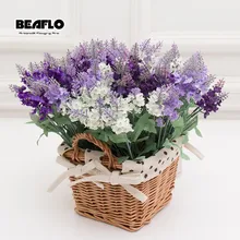 Украшение Романтический Прованс искусственный цветок лаванды Искусственные цветы из шелка Свадебная вечеринка Декор для сада пластиковые ветви Lavenders