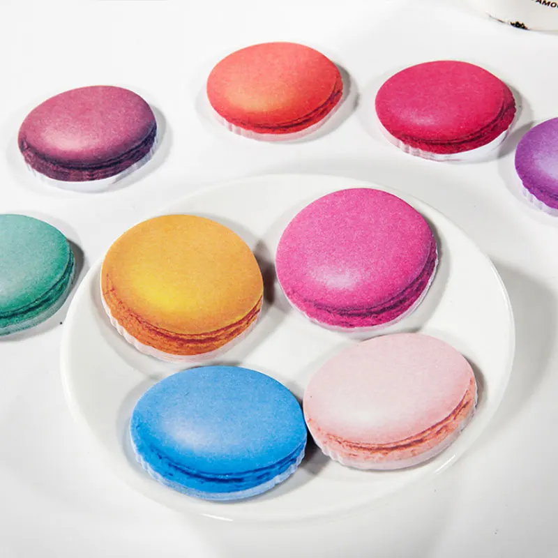 

2pcs/stereoscopic kawaii Candy color macaron N times sticky Memo Pad Korean stationery School Supplies Planner Stickers Paper