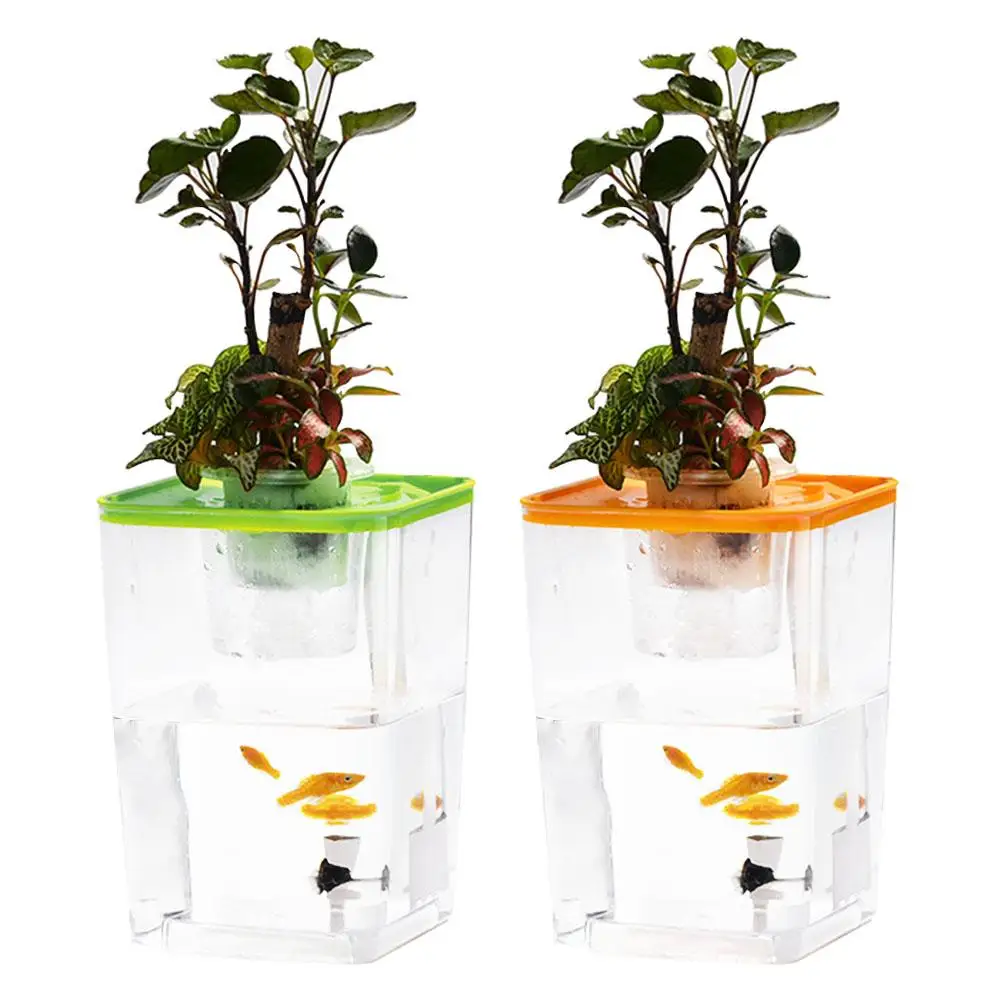 

Aquarium Plant Fish Tank Vegetables Symbiotic Water Grass Ultra-White Desktop Ecological Plastic Convenient Fish Grows Plants