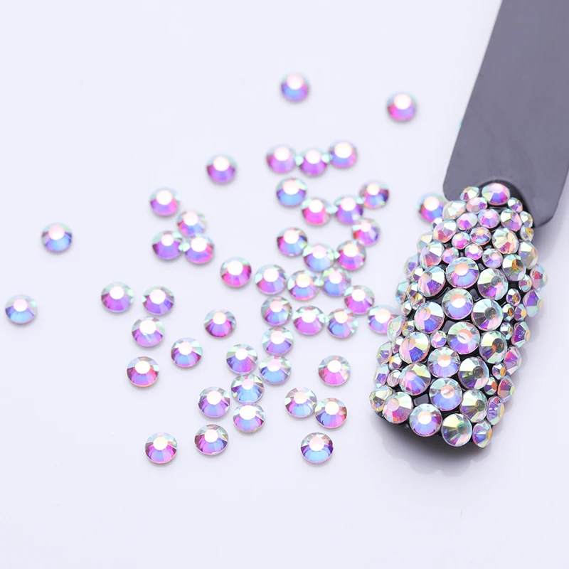 

1440pcs Flat Back 3D Nail Rhinestones AB Color Multi-size Nail Stones Manicure DIY Design Nail Art Decoration Accessories