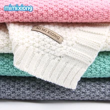 Newborns Acrylic Knitted Swaddle Wrap Muslin Blankets Super Soft Toddler Winter Sleeping Bedding Carseat Cover Baby Bunny Quilt