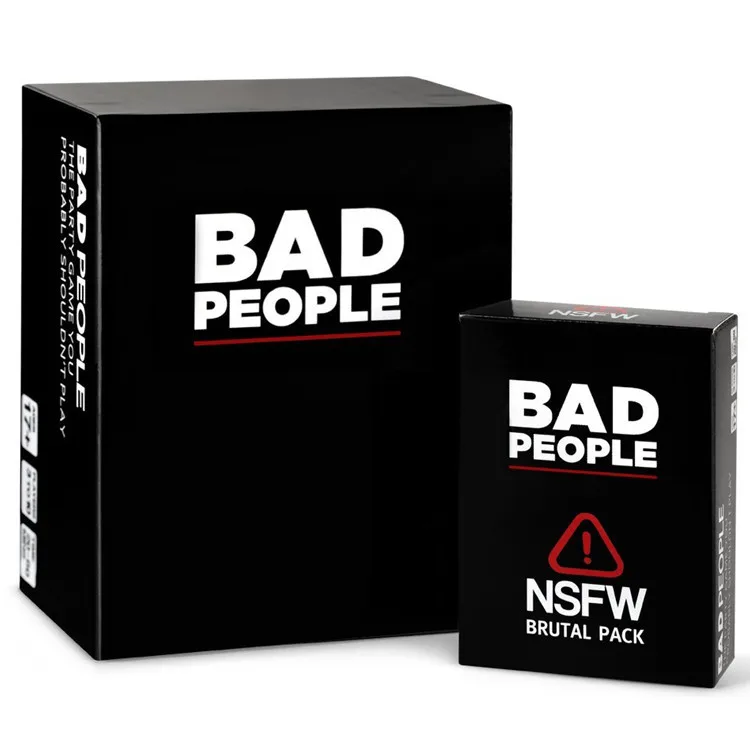

Bad People Board Desk Game Puzzle Basic Edition and Extended Edition Cards Paper Game for Young Adult People
