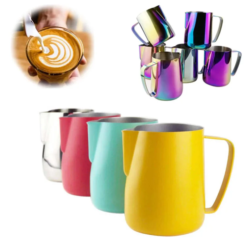 

Stainless Steel Milk Pitcher Milk Frother Milk Jug Foamer Mugs Italian Latte Art Coffee Maker Jug Frother Cup 350/600Ml