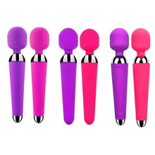 2019 New Man nuo Powerful Oral Clit Vibrators for Women USB Charge AV Magic Wand Vibrator Massager Adult Sex Toys Sex Product