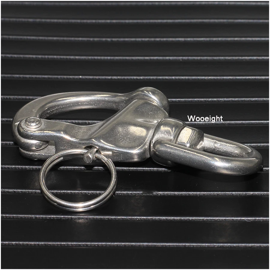 316 Stainless Steel Swivel Shackle Boat Marine Heavy Duty Snap Shackle D Ring Swivel Bail Hardware Quick Release Chain Hook (5)