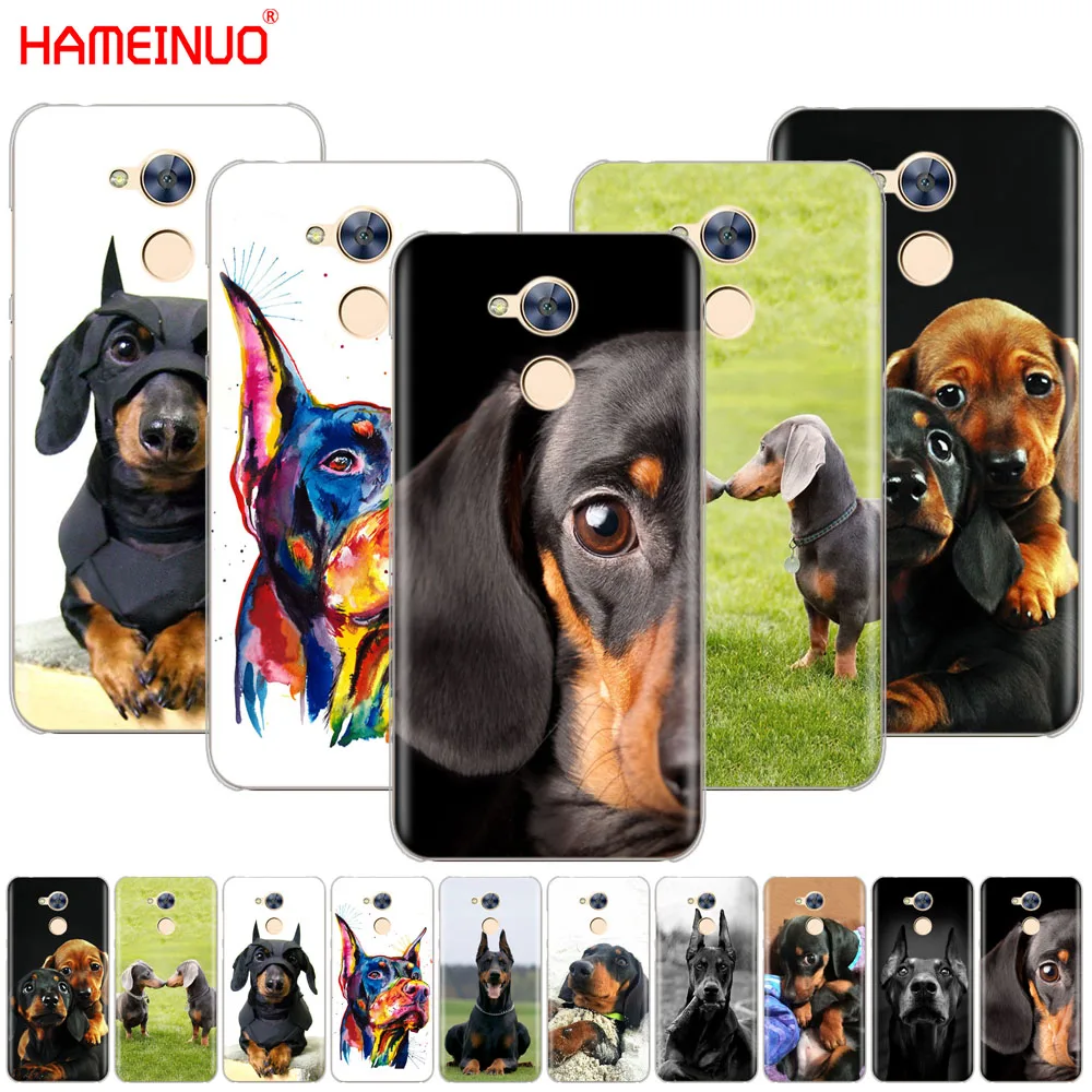 HAMEINUO милый чехол для телефона с таксой Doberman Huawei Honor 10 V10 4A 5A 6A 7A 6C 6X 7X 8 9 LITE|Бамперы| |