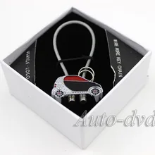 Автомобильные Хромированные Металлические Брелки мини ключ дистанционного управления кольцо 3D модель автомобиля для смарт