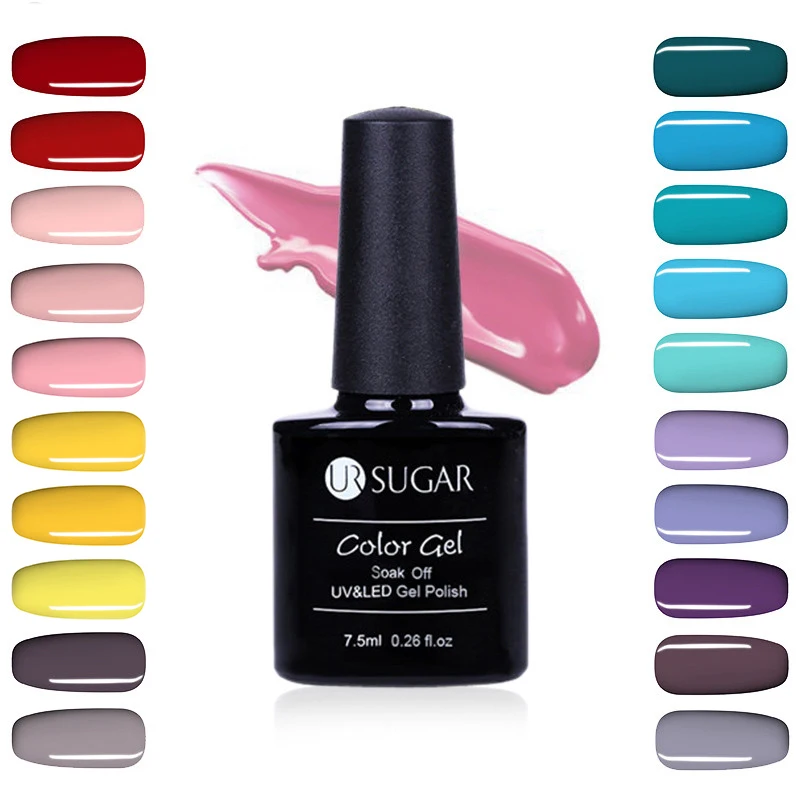 

UR SUGAR Color UV Nail Gel Polish LED Nail Gel Varnishes Semi Permanent Nail Art Salon Long-lasting Enamel Liquid