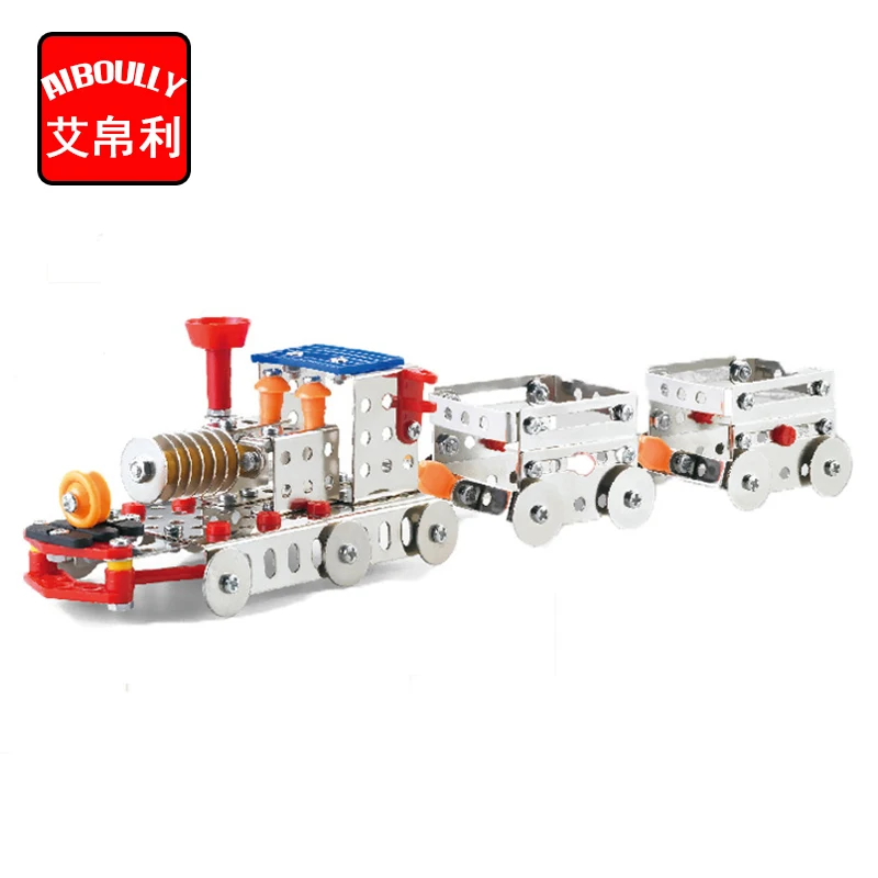 

239pcs Train Metal Construct Fantastic Model 3D Assembled Recovery Vehicle of Lift Truck Car DIY Toys With Tool