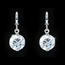 Павлин звезда 3,5 чистый карат белый, розовый, синий Висячие кубического циркония CZ серьги CSE296