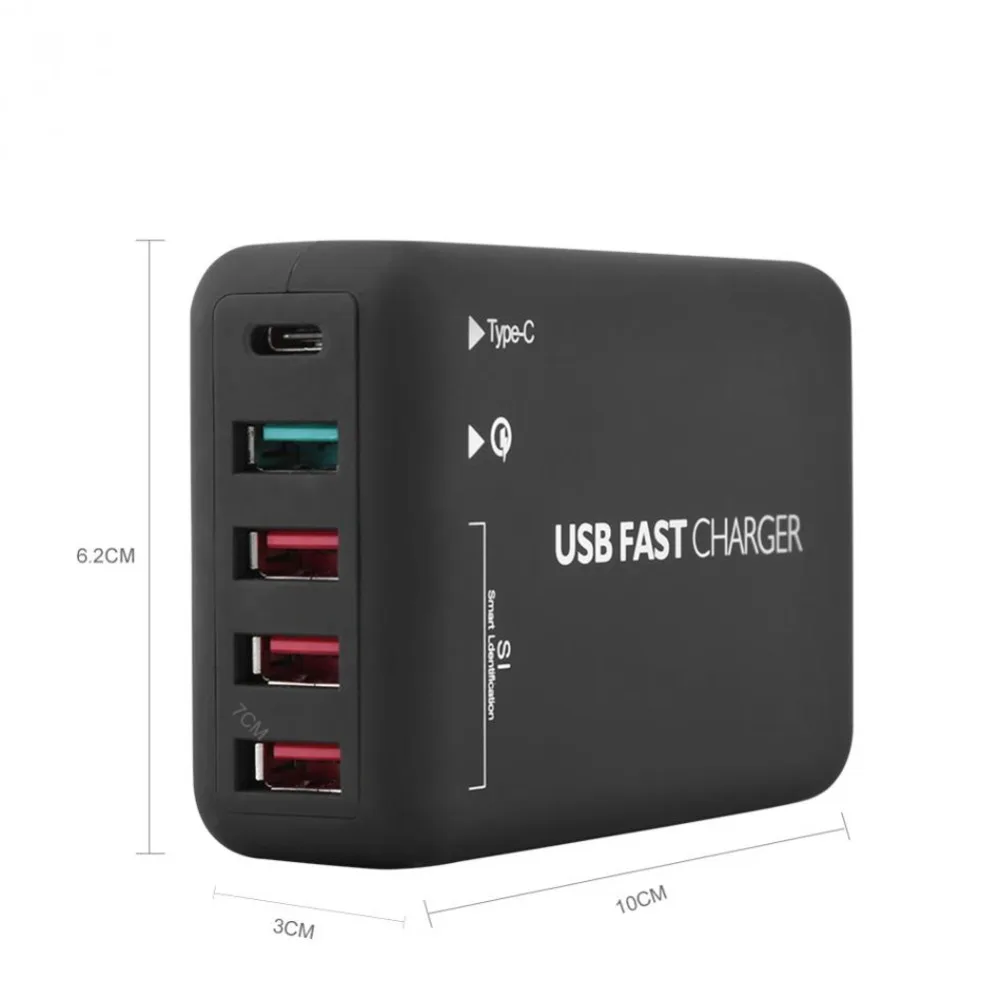С несколькими usb-портами C настенное зарядное usb-устройство Быстродействующее зарядное устройство станция питания QC3.0 адаптер переменного тока Тип C зарядное устройство для ПК, iPhone samsung и т. д