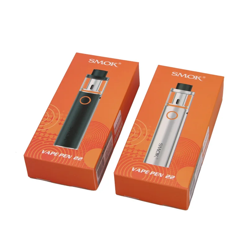 Электронная сигарета Smok Vape Pen 22 комплекта со встроенным аккумулятором 1650 мАч Vape Pen 22 резервуара Ом двухъядерный светодиодный испаритель