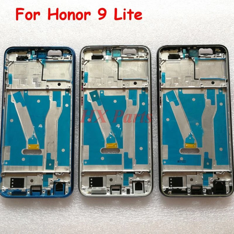 

LCD Back Faceplate For Huawei Honor 9 Lite Front Frame Housing Middle Bezel Chassis With Side Buttons + Sticker Glue