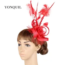 Sinamay База чародей головные уборы случай красный свадебные аксессуары для волос высокое качество несколько цветов millinery Коктейльная шляпа MYQ010