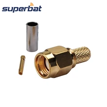 Superbat РЧ коаксиальный разъем RP-SMA обжимной штекер(Гнездовой штырь) разъем для кабеля LMR195 RG58 RG400 RG142