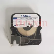 Высоко качественная Этикетка ленты кассета lm-305wl Совместимость mx-305wl белый для MAX letatwin для кабельного принтера LM-380E, LM-390A/ПК