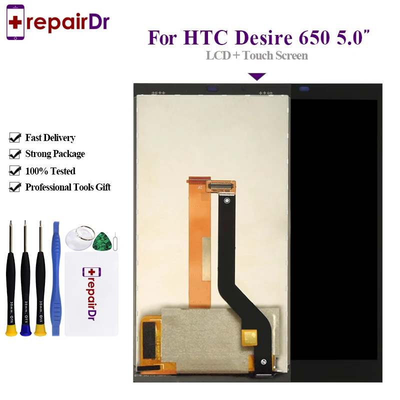 Оригинальный ЖК-дисплей для HTC Desire 650 650H сенсорный экран дигитайзер в сборе Замена