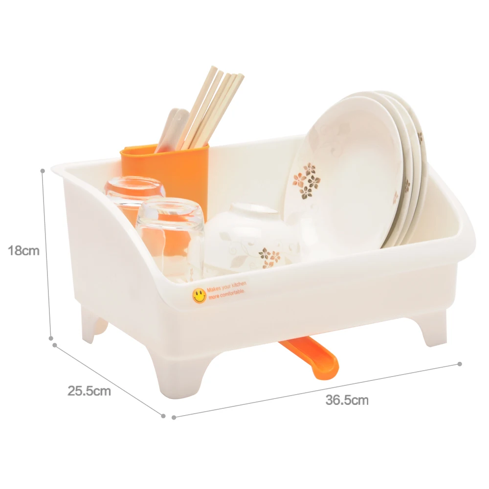  Kitchen thickened bowl rack plastic single-layer drip water dishes rack bowl chopsticks storage rac - 32882175181