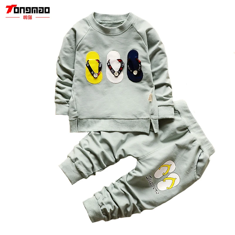 2016 Autumn and Winter Children Baby Autumn Fashion Casual Cotton Round neck Long-sleeved Two-Piece in Children Sweater Suit