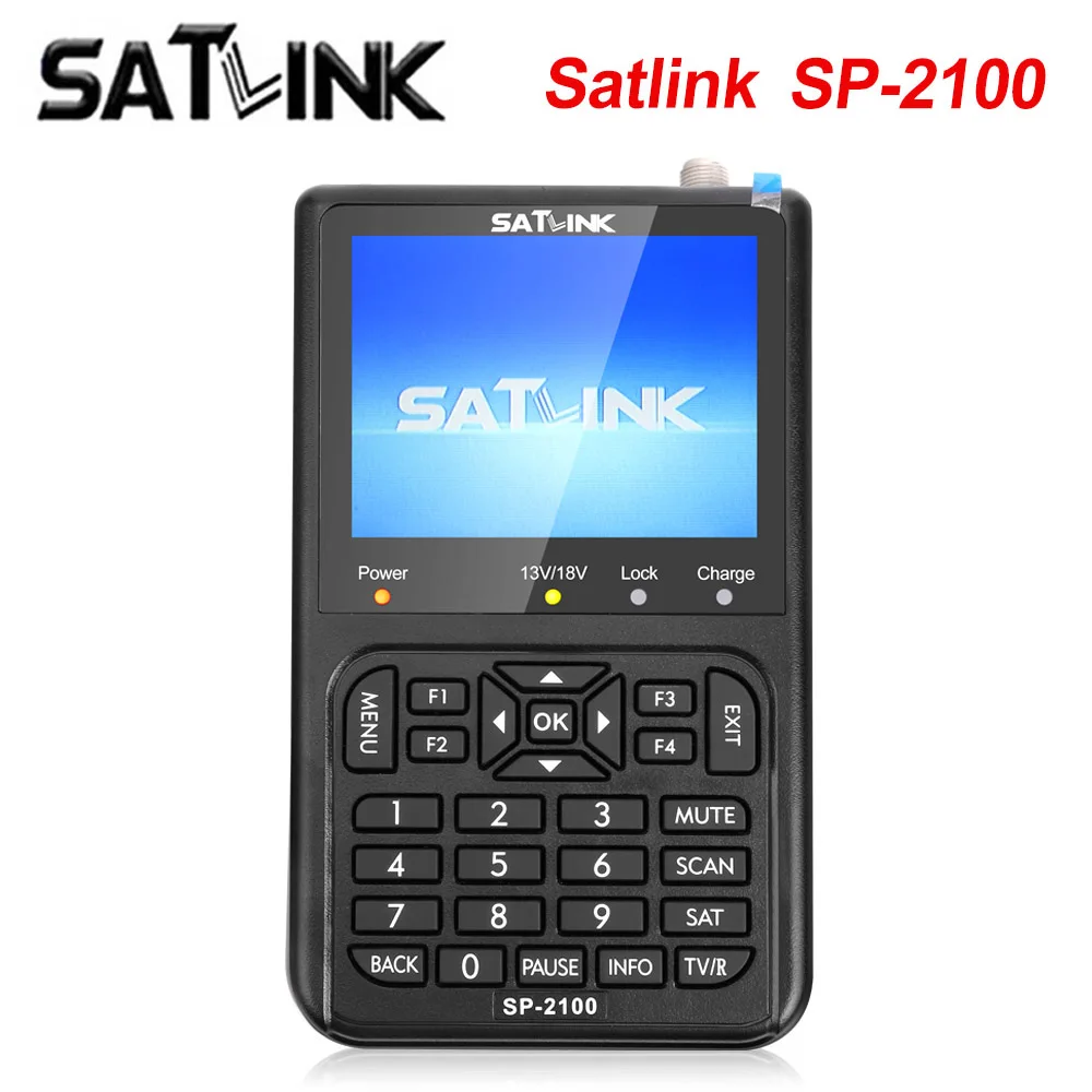 SATLINK SP-2100 HD DVB-S/S2 и MPEG-2/4 цифровой спутниковый измеритель сигнала с 3,5 дюймовым ЖК-цветным экраном для регулировки