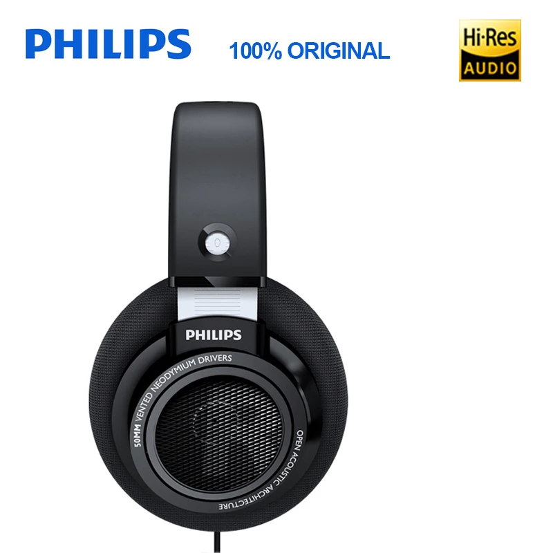 Оригинальные Наушники Philips SHP9500 HIFI, 50 мм, с большим динамическим драйвером, поддержка ANC, 3m-длинная гарнитура для ПК/мобильного телефона samsung huawei