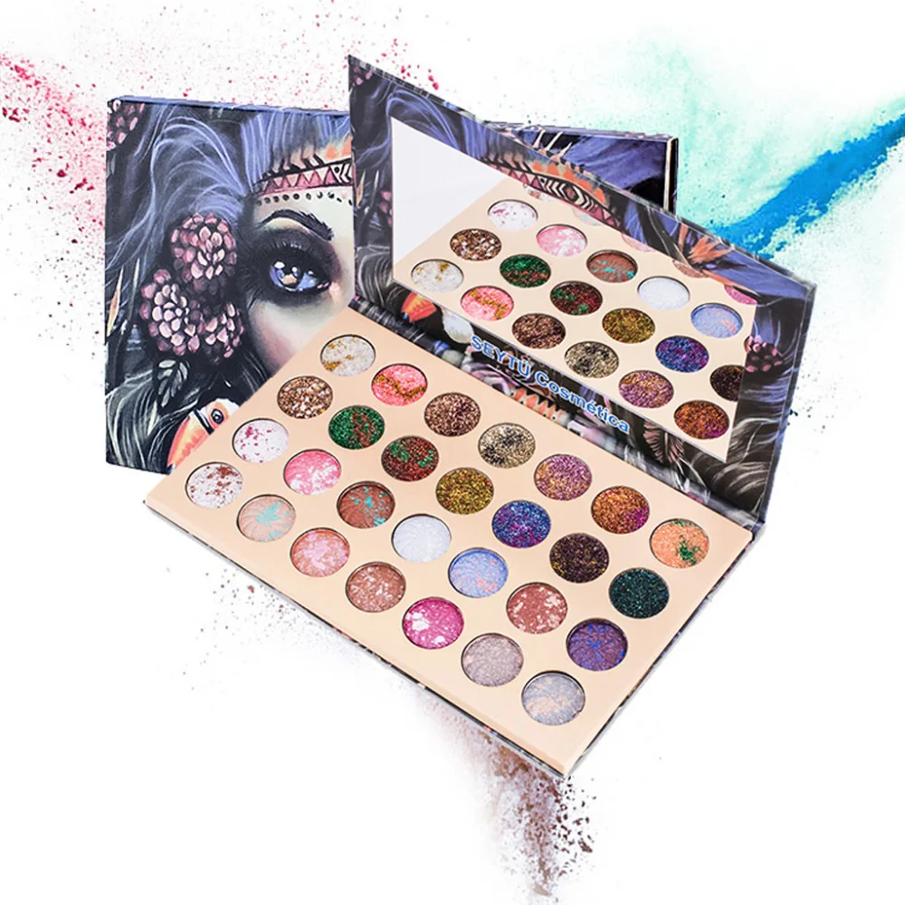 

New 28 Colors Shimmer Matte Eye Shadow Eyeshadow Palette Pro Cosmetic Makeup Tool 24.5x15.2x1.2cm